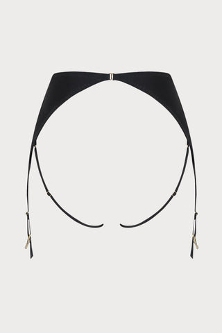 Athena Open Suspender Knicker Black
