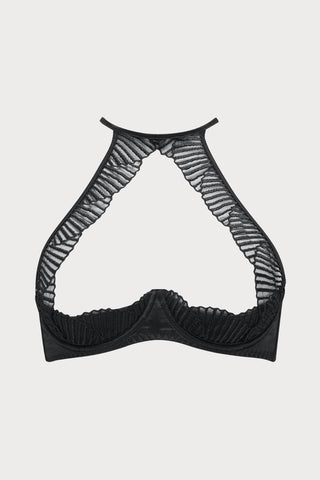 Athena Quarter Cup Bra Black