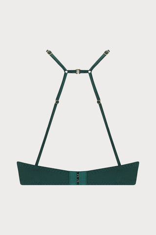 Coco de Mer Athena Quarter Cup Bra Deep Green