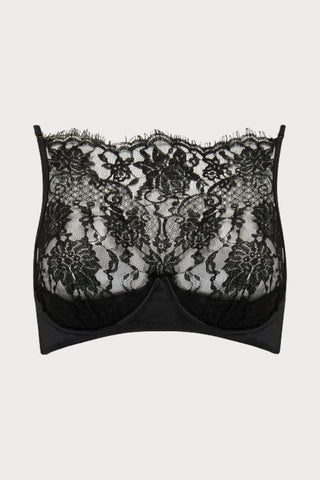 Coco de Mer Hera High Neck Balconette Bra Black