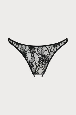 Coco de Mer Hera Open Knicker Black