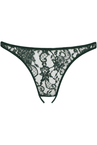 Coco de Mer Hera Open Knicker Deep Green