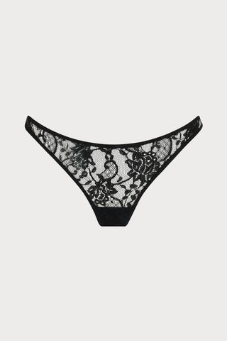Coco de Mer Hera Skirted Thong Black
