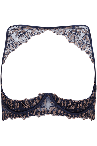 Coco de Mer Odonata Quarter Cup Bra Midnight Blue