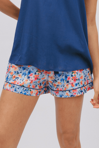 Cyberjammies Bea Ditsy Floral Print Shorts Light Blue Mix