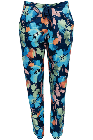 Cyberjammies Bea Floral Print Pyjama Pants Dark Blue Mix