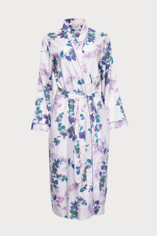Camila Floral Print Long Dressing Gown, Size UK 8