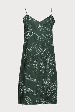 Imogen Leaf Print Chemise, Size UK 10