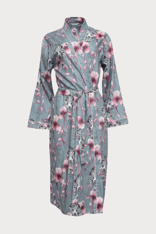 Jessica Leopard Print Long Dressing Gown