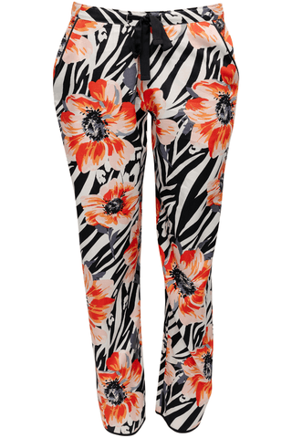 Cyberjammies Nicole Animal Floral Print Pyjama Pants Charcoal Mix