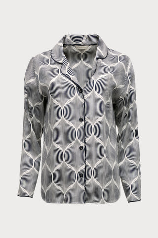 Nicole Geo Print Long Sleeve Pyjama Top