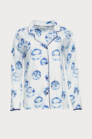Riley Bauble Print Pyjama Top, Size UK 14