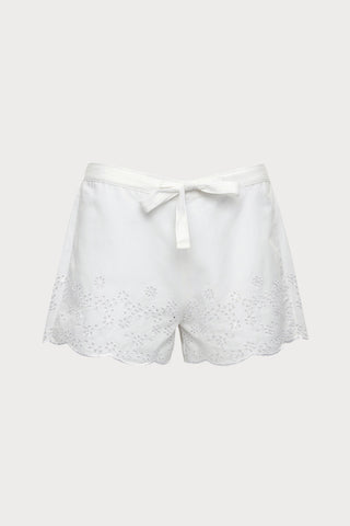 Saskia Embroidered Pyjama Shorts, Size UK 12