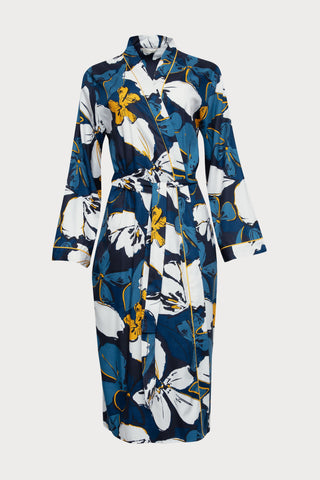 Verity Floral Print Long Dressing Gown, Size UK 8