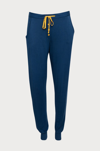 Verity Petrol Blue Jersey Pants, Size UK 14