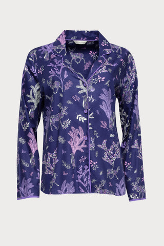 Violet Forest Animal Print Pyjama Top