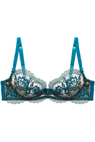 Dita Von Teese Evelina Lurex Underwire Bra Peacock