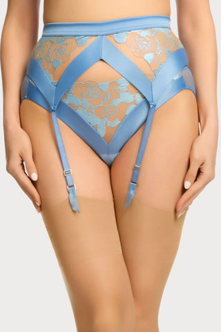 Dita Von Teese Rosabelle Suspender Belt Ethereal Blue