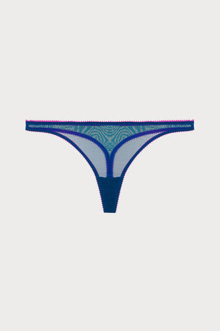 Delilah Tulle Thong in Blue, Size UK 6