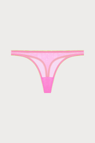 Hattie Tulle Thong Pink, Size UK 16
