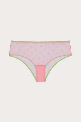 Jaime Embroidered High Waist Knicker Pink