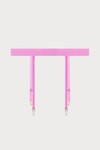 Polly Suspender Belt in Pink