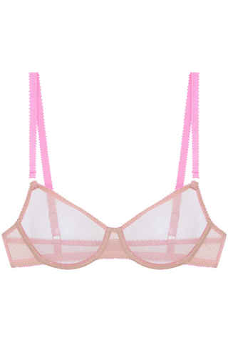 Dora Larsen Polly Beige Tulle Underwire Bra - Sheer Bras