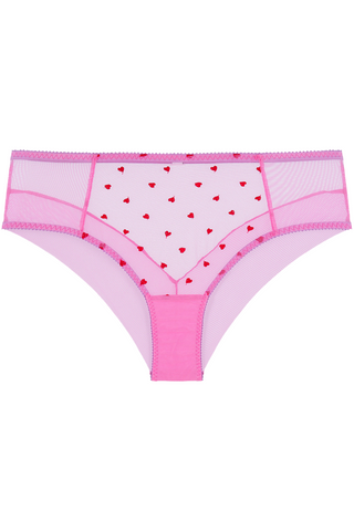 Dora Larsen Priya Heart Embroidery High Waist Knicker Flamingo Pink