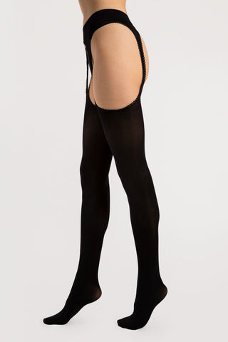 FiORE Diavola Strip Panty Tights Black 60 Denier
