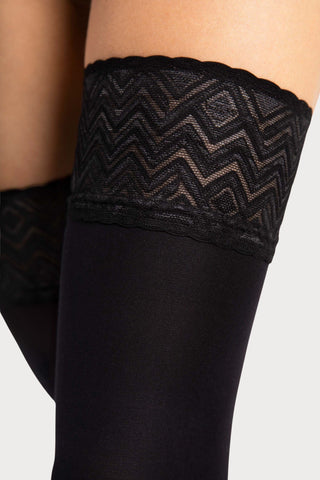 Fiore Ester Black Hold Ups 60 Denier