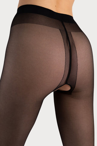 FiORE Sensual Black Ouvert Tights 20 Denier