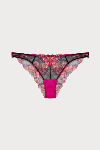 Butterfly Embroidery Cerise Cheeky Brief