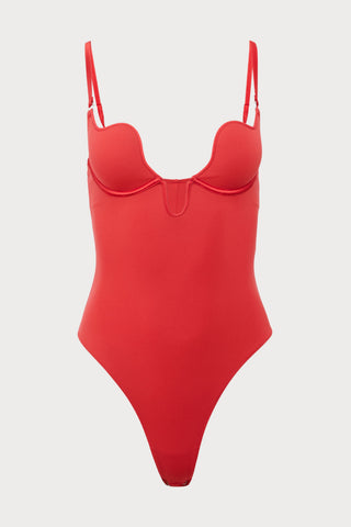 Le Stretch Micro Rouge Seduce U-Plunge Bodysuit
