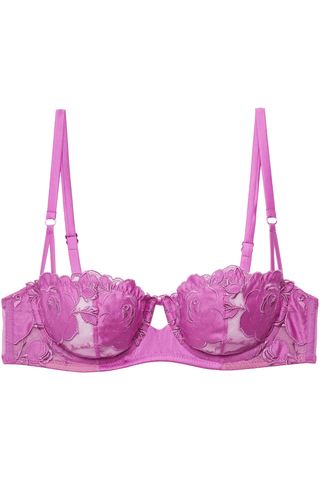 Fleur Du Mal Rose Logo Embroidery Balconette Pink Iris