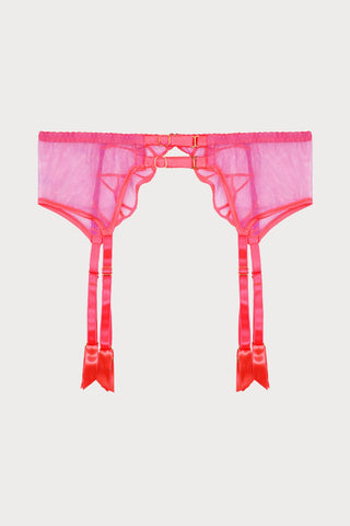 Cleo Coral Suspender Belt