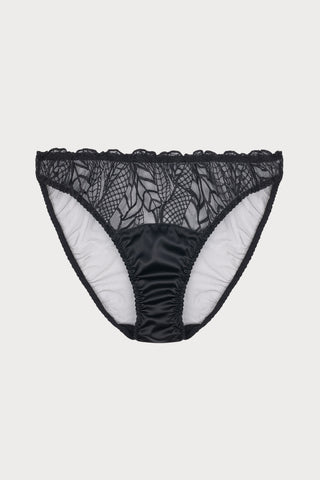 Roxy Black Embroidered Brief