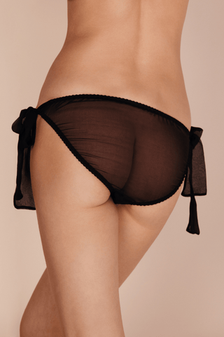 Glida & Pearl Ava Tie Side Knicker Black