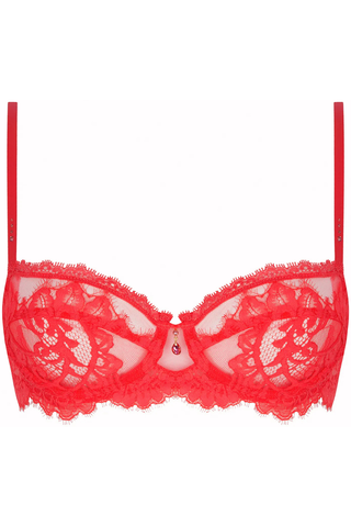 Désirs de Venise Red Half Cup Bra