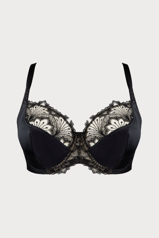 Hotel Desir Underwired Bra in Black, Size UK 32DD
