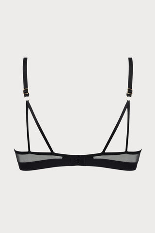 Adorable En Sexy Black Underwired Triangle Bra, Size UK 32B