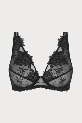Diva Glamour Black Glam Push Up Bra