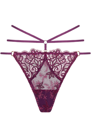 Purple Strappy Mini Thong Lise Chamrel Elegance Artist