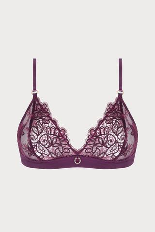 Elegance Artist Purple Wireless Triangle Bra