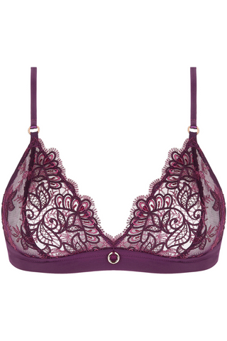 Purple Wireless Triangle Bra Lise Chamrel Elegance Artist