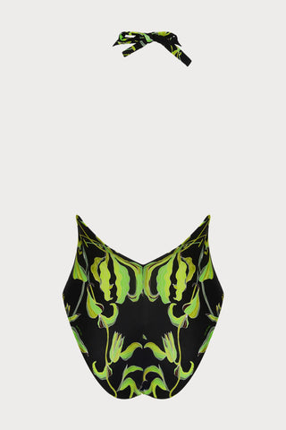 Fleurs de Nuit Halter Swimsuit