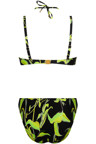 Lise Charmel Fleurs de Nuit Black Multiway Bandeau Swimsuit - Sexy One Piece