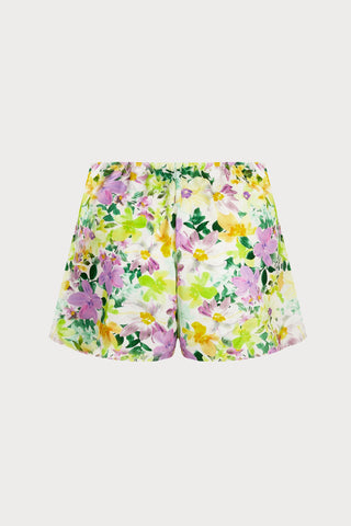 L'Amour au Soleil Satin Floral Print Shorts