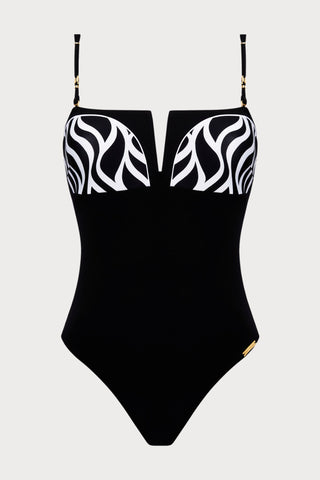 Ondes Marines Bandeau Swimsuit, Size S (UK 10)