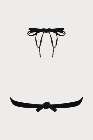 Pure Elegance Black Triangle Bikini Top