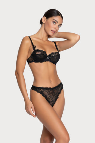 Soir de Venise Black Half Cup Bra